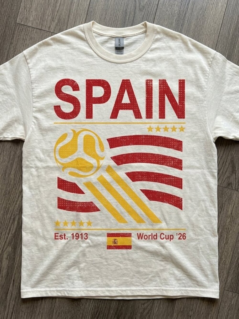 Vintage Spain Soccer Shirt, 90s Flag Spain Jersey World soccer white off